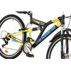 Rower młodzieżowy INDIANA X-Rock 1.6 26 cali dla chłopca Czarno-żółty Liczba biegów 21