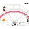 Rower miejski INDIANA Moena OS3B 28 cali damski Biało-różowy Wyposażenie Podpórka