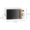 Kuchenka mikrofalowa CONCEPT MT4420WH 800W średnica 27 cm pojemność 20L Biały Sterowanie smartfonem Nie