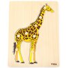 Puzzle VIGA Na podkładce: Żyrafa 44605 (8 elementów) Seria Puzzle na podkładce