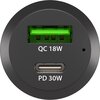 Ładowarka samochodowa NATEC Coney 18W/30W Czarny Napięcie wyjściowe [V] 5 - 12