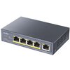 Switch CUDY GS1005P Gigabit Ethernet, 5 portów, Funkcja PoE Złącza RJ-45 10/100/1000 Mbps x 5 szt.