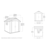 Domek narzędziowy KETER Premier 757 Szaro-antracytowy 228 x 223.5 x 252 cm Materiał Tworzywo sztuczne