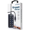 Hub GEMBIRD UHB-U2P10P-01 USB 2.0, Pasywny Interfejs USB 2.0