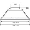 Okap FALMEC Basic Plus 50 Biały 379m3/h 60dB klasa D Szerokość [cm] 70.5