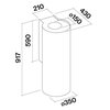 Okap FALMEC Polar X 35 Stal inox 490m3/h 61dB klasa B Szerokość [cm] 35
