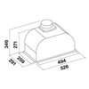 Okap FALMEC Burano 50 Biały 480m3/h 65dB klasa C Timer Szerokość [cm] 52.6