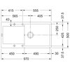 Zlewozmywak jednokomorowy z ociekaczem FRANKE Maris MRG 611-97 XL 114.0675.976 Onyx 50x97 Wykonanie Fragranite