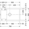 Zlewozmywak jednokomorowy z ociekaczem FRANKE Maris MRG 611-78 114.0675.982 Kamienny szary 50x78 Wykonanie Fragranite