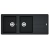 Zlewozmywak dwukomorowy z ociekaczem FRANKE Basis BFG 621-116 114.0676.263 Onyx 50x116