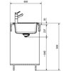 Zlewozmywak dwukomorowy z ociekaczem FRANKE Basis BFG 621-116 114.0676.263 Onyx 50x116 Typ Wbudowywany