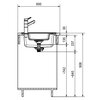 Zlewozmywak jednokomorowy z ociekaczem FRANKE Basis BFG 651-78 114.0676.282 Onyx 50x78 Typ Wbudowywany