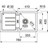 Zlewozmywak FRANKE Strada SAG 614-78 114.0676.325 Kamienny szary Typ Wpuszczany