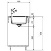 Zlewozmywak dwukomorowy z ociekaczem FRANKE Basis BFG 621-116 114.0676.262 Kamienny Szary 50x116 Typ Wbudowywany