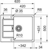 Zlewozmywak FRANKE Sirius 2.0 S2D 611-62 143.0671.559 Beżowy Wykonanie Tectonite