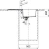 Zlewozmywak jednokomorowy z ociekaczem FRANKE Sirius 2.0 S2D 611-78 143.0676.419 Beżowy 50x78 Typ Wbudowywany