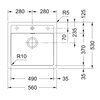 Zlewozmywak jednokomorowy FRANKE Sirius SID 610-49 143.0676.461 Beżowy 53x56 Wykonanie Tectonite
