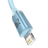 Kabel  USB - Lightning BASEUS Crystal Shine 2.4A 20W 1.2 m Jasno-niebieski Rodzaj Kabel