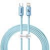 Kabel USB Typ-C - Lightning BASEUS Crystal Shine 2.4A 20W 1.2 m Jasno-niebieski