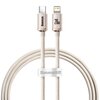 Kabel USB Typ-C - Lightning BASEUS Crystal Shine 2.4A 20W 1.2 m Różowy