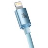 Kabel USB Typ-C - Lightning BASEUS Crystal Shine 2.4A 20W 2 m Jasno-niebieski Obsługiwane zasilanie [W] do 20