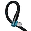 Kabel USB - USB-C BASEUS MVP 2 Elbow 100W 1 m Czarno-niebieski Długość [m] 1