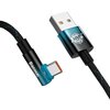 Kabel USB - USB-C BASEUS MVP 2 Elbow 100W 1 m Czarno-niebieski Rodzaj Kabel kątowy