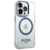 Etui GUESS Metal Outline MagSafe do Apple iPhone 14 Pro Przezroczysto-niebieski Kompatybilność Apple iPhone 14 Pro