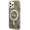Etui GUESS 4G Print do Apple iPhone 12/12 Pro Brązowy + Ładowarka MagSafe Seria telefonu iPhone