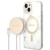 Etui GUESS Marble do Apple iPhone 14 Biały + Ładowarka MagSafe