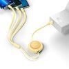 Kabel USB do Micro USB/Lightning/USB-C BASEUS Bright Mirror 2 1.1 m Żółty Typ USB - Lightning