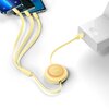 Kabel USB do Micro USB/Lightning/USB-C BASEUS Bright Mirror 2 1.1 m Żółty Długość [m] 1.1