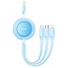 Kabel USB - Lightning/USB-C/Micro USB BASEUS Bright Mirror 2 1.1 m Błękitny