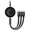 Kabel Typ-C - micro USB/Lightning/Typ-C BASEUS Bright Mirror 4 1.1m Czarny Typ USB-C - Micro USB