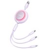 Kabel USB - Lightning/USB-C/Micro USB BASEUS Bright Mirror 2 1.1 m Fioletowy Rodzaj Kabel