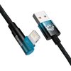 Kabel USB - Lightning kątowy BASEUS MVP 2 1 m Czarno-niebieski Rodzaj Kabel kątowy