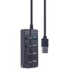 Hub GEMBIRD UHB-U3P1U2P3P-01 USB 3.2 Gen. 1, Pasywny Dodatkowe informacje Może być zasilany przez gniazdo prądu stałego (zasilacz nie wchodzi w skład zestawu)