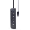Hub GEMBIRD UHB-U3P1U2P6P-01 USB 3.2 Gen. 1, Pasywny Dodatkowe informacje Może być zasilany przez gniazdo prądu stałego (zasilacz nie wchodzi w skład zestawu)