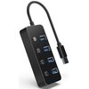 Hub GEMBIRD UHB-U3P4P-01 USB 3.2 Gen. 1, Pasywny Dodatkowe informacje Może być zasilany przez gniazdo prądu stałego (zasilacz nie wchodzi w skład zestawu)