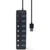 Hub GEMBIRD UHB-U3P7P-01 USB 3.2 Gen. 1, Pasywny Typ Pasywny