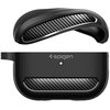 Etui na słuchawki SPIGEN Rugged Armor Apple Airpods Pro 1/2 Czarny Karabińczyk Tak