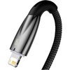 Kabel USB - Lightning BASEUS Glimmer 2 m Czarny Typ USB-A - Lightning
