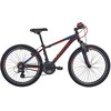 Rower młodzieżowy INDIANA X-Pulser 2.4 24 cale dla chłopca Czarno-czerwono-niebieski Rama Aluminiowa, 13"