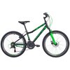 Rower młodzieżowy INDIANA Rock Jr 24 cale dla chłopca Czarno-zielony Rama Aluminiowa, 13"