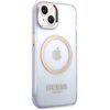Etui GUESS Gold Outline Translucent MagSafe do Apple iPhone 14 Purpurowo-złoty Kompatybilność Apple iPhone 14