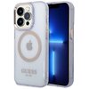 Etui GUESS Gold Outline Translucent MagSafe do Apple iPhone 14 Pro Max Fioletowy
