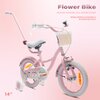 Rower dziecięcy SUN BABY Flower 14 cali dla dziewczynki Różowy Wyposażenie Dzwonek