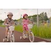 Rower dziecięcy SUN BABY Flower 16 cali dla dziewczynki Różowy Wyposażenie Drążek spacerowy