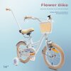 Rower dziecięcy SUN BABY Flower 14 cali dla dziewczynki Niebieski Kolory dostępne w ofercie producenta Rózowy