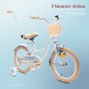 Rower dziecięcy SUN BABY Flower 16 cali dla dziewczynki Niebieski Wyposażenie Koszyk
